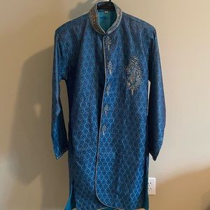 Like new blue kurta for sangeet or Indian events. Worn only once